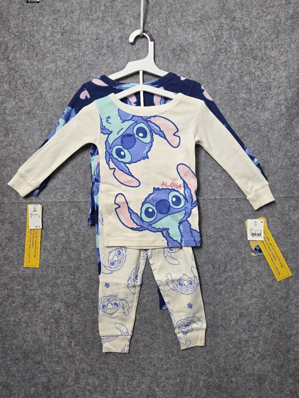 Disney Stitch Girls 4 Piece Pajama Set NWT